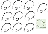 10 Pack Clear Heavy Duty Samsung compatible Replacement Ear Hooks HM1900 HM 1900 Clear & 1 Free White NoBreak