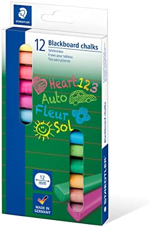 gessi colorati per lavagna Blackboard Chalks, confezione da 12 colori, 2360