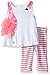 Mud Pie Baby Girls' Two Piece Pants Set Sleeveless, Flamingo, 12-18 Months