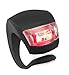 niceEshop(TM) Black Waterproof Silicone Rear Bicycle Light Flashlight with 2 LED Bulbs(Red Light)