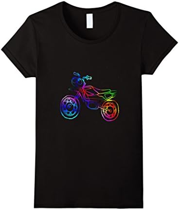 Women's Motorcycle T-shirt | Motocross Dirtbike Tee Shirt Small Black