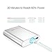 Quick Charge Power Bank + Double Sided Micro Cable, BlitzWolf Qualcomm 10400mAh QC2.0 Phone Fast Charging Battery 5V 9V 12V Input/Output 0.66ft Cord for Samsung Galaxy S5 S6 Edge, Note 5 Edge