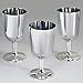 BalsaCircle 44 pcs 7 oz Silver Plastic Wine Glasses - Disposable Wedding Party Catering Tableware