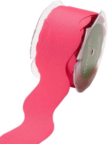 May Arts 1-1/2-Inch Wide Ribbon, Fuchsia Ric Rac