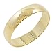 Oxford Ivy Classic 5mm Solid 10K or 14K White or Yellow Gold Classic Traditional Plain High Polished Wedding Band for Men (Ring Sizes 7-14)