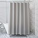 AmazerBath Grey Shower Curtain Plastic, Thick PEVA Shower Curtain Grey, Heavy Duty Shower Curtains for Bathroom, Waterproof Shower Curtain 72x72 with 3 Big Weighted Stones and 12 Rustproof Grommets