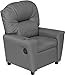 Relaxzen USB Charging Contemporary Kids Recliner with Cupholder, Gray