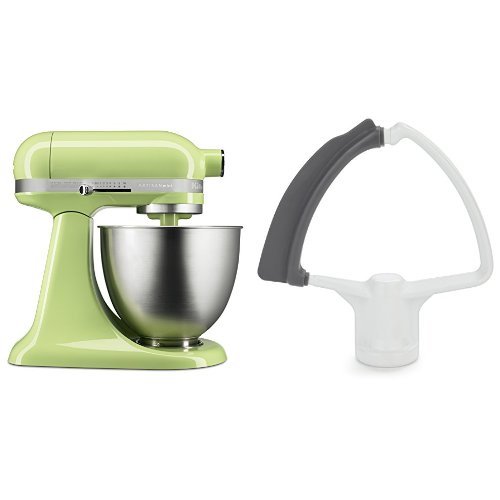 Kitchenaid ksm3311xhw artisan mini with flex edge beater, honeyde…