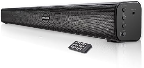 Samesay TV Sound Bar with Bluetooth Bass Optical Audio Wired Wireless Connections for TV PC Tablets, 33 inch, 4 Drivers