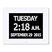 5 Daily Alarms & 3 Medicine Reminder - Hurrah Extra-Large Memory Loss Digital Calendar Day Clock with Non-Abbreviated Day (White)