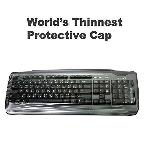 Green Onion Supply Fully Covered Flat Style Easily Sanitized Universal 0.025mm Superb Tactile Feeling Waterproof Anti-Dust Keyboard Cap Cover for Desktop Keyboard Hospital/Dentist Use [3 Pack] - Thumbnail 7