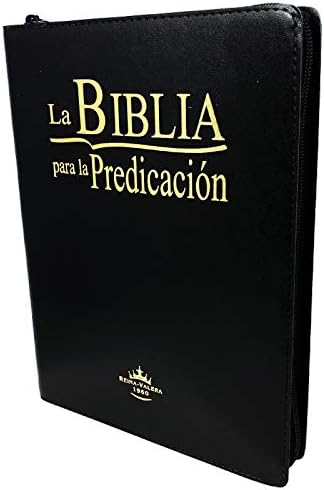 La Biblia para la Predicación RVR60 - Letra Grande, imitación cuero negro, indice, ziper, canto dorado (Spanish Edition)