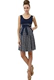 Momo Maternity Scoop Neck Striped Dress