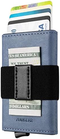 LUNGEAR Credit Card Holder Pop Up RFID Blcoking Security Slim Wallet Aluminum Case for Men and Women Up to Hold 6 Cards