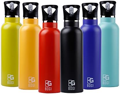 Stainless steel water bottle with cap, ideal for keeping drinks hot or cold, priced between $15.99 and $16.99.