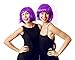 Sterling James Co. 6 Pack Purple Party Wigs - Bachelorette Party Favors, Supplies, Costumes and Decorations
