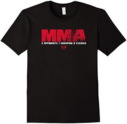 Mens MMA- ZERO EXCUSES t-shirt Medium Black