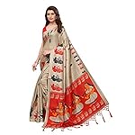 Anni Designer Indian Women's Khadi Silk Saree with Blouse Piece