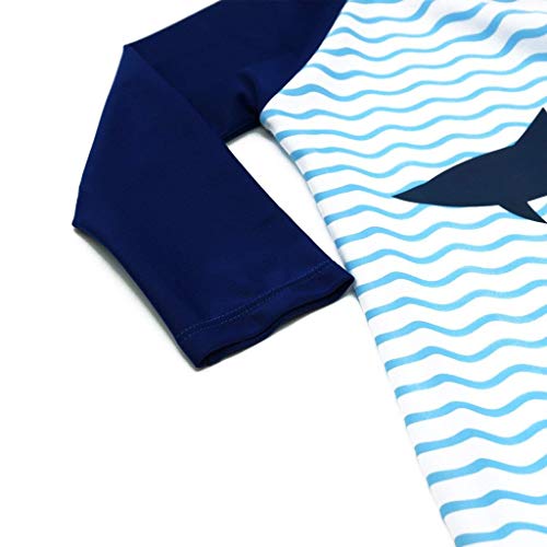 3Piece Toddler Baby Boy Swimwear Sets,Rash Guard Shark Pattern Swimsuit 1-9Y, Long Sleeve Bathing Suits Short Pant Hat - Thumbnail 5