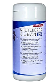 Feuchte Whiteboard Reinigungstücher, 100x Tücher in Spender Box, Reinigung für Planungstafel, Schreibtafel, Whiteboards, Boar