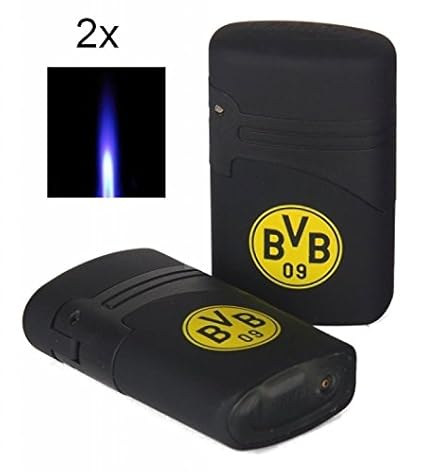 2x Jetflamme-Feuerzeug - Sturmfeuerzeug BVB Borussia Dortmund inkl. Lifestyle-Ambiente Tastingbogen