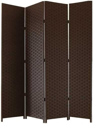 BlueBoxInnovations ENTWINE SQ Brown Colour Handmade 4 Pane panel Room Divider/Splitter Screens