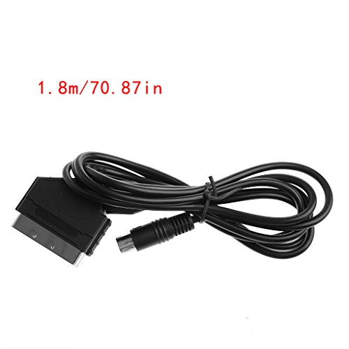 Sixsons Black 1.8M/6FT Scart AV TV Video Cable Lead For Sega Saturn NTSC & PAL Version - Thumbnail 6