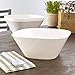 Quad 9-inch Classic White Plastic Bowls | set of 6