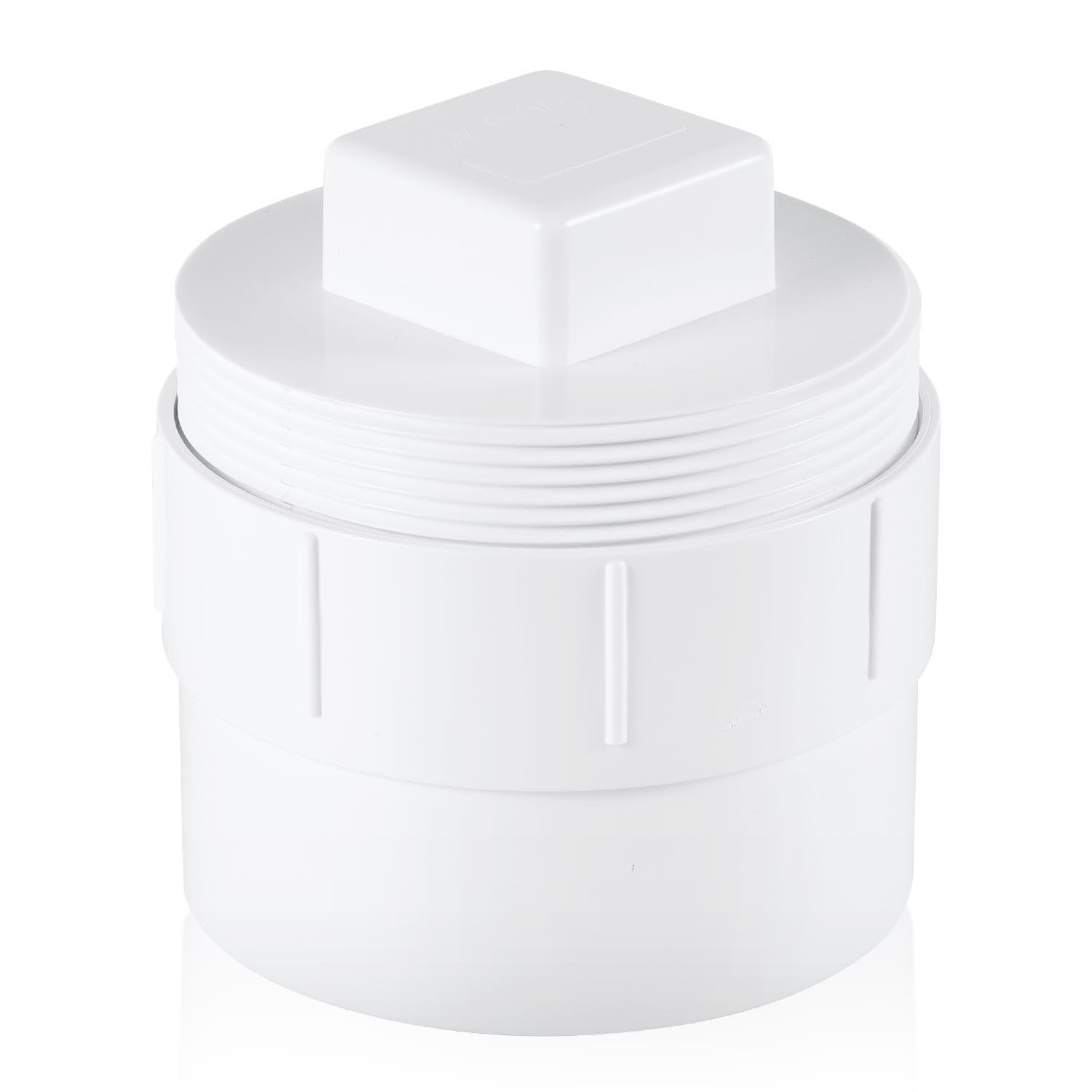 Photo 1 of 6 Inch PVC Sewer Cleanout Adapter with Plug Pipe Fitting, DWV Flush Sewer Cleanout Cap Drainage Sewer Cleanout Cap for Garden Outdoor Drainage Piping System