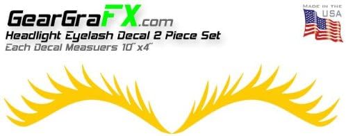 Eyelash Yellow Decal Set for VW Mini Coopers Dodge Neon and Others