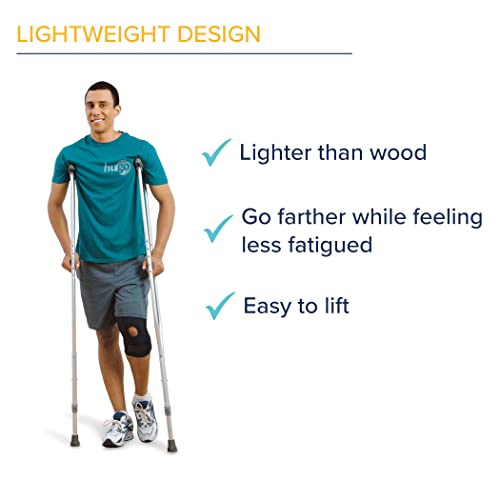 Hugo Mobility Adjustable Tall Crutches For Walking, Tall Adult Walking