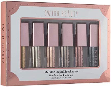 Modern Nx Swiss Beauty Metallic Liquid Eyeshadow Non-Transfer & Instant Dry (Pack Of 6)