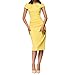 2018 New! Women Work Dresses,Summer Casual Solid Short Sleeve Slim Pencil Mini Dress (Yellow, L)
