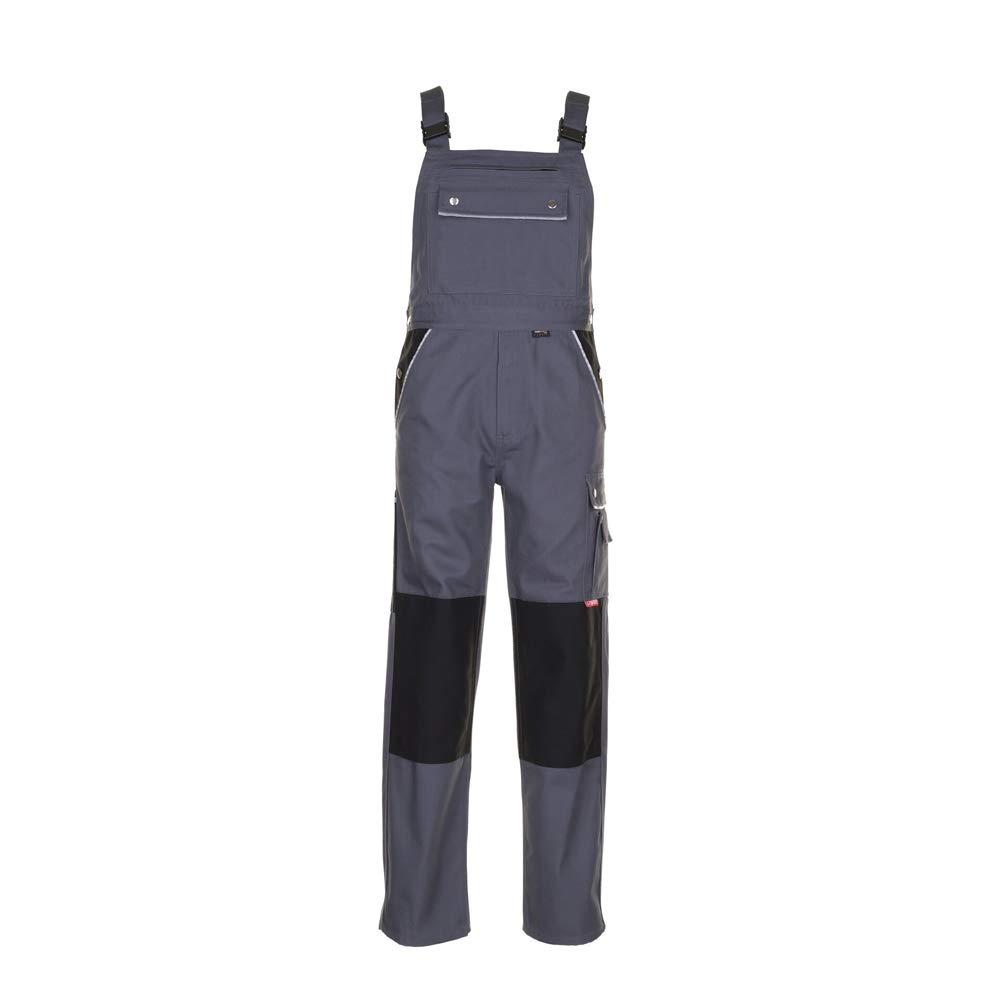 Planam 2133046 Size 46 "Canvas 320" Dungarees - Grey/Black