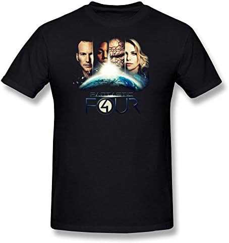 Cheap No Minimum Customized Men The Fantastic Four 2015 T-shirts Medium Black