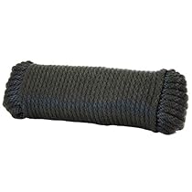 Koch Industries Solid Braid Polypropylene Rope, Black, 3/8 Inch by 100 Feet, Hank