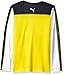PUMA Boys' Big Block Long Sleeve Top, Cyber Yellow, Medium (10/12)