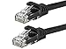 Monoprice Cat6 14ft Black Patch Cable UTP 24AWG 550MHz Pure Bare Copper Snagless RJ45 Flexboot Series Ethernet Cable- Pack of 1