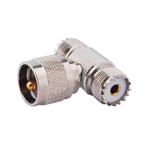 1/2pcs UHF Male to Dual Female Adapter T RF Splitter Connector Male and Female ConverterFour