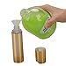 Rocutus 3pcs/set Empty Airless Cosmetic Bottle Plastic Pump Container for Travel (gold)