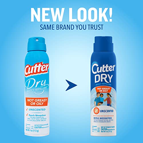 Cutter Dry Insect Repellent, Mosquito Repellent, Not Oily Or Greasy, 10