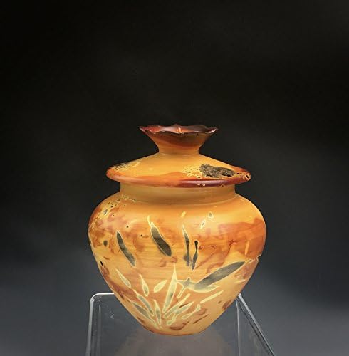 Ceramic Urn for Ashes, Pet Burial Urn, Raku Pottery, Fine Ceramic Art, Alternative Fire Pottery, Sacred Urns by Susan Fontaine Pottery