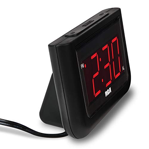 RCA Digital Alarm Clock Large 1.4" LED Display with Brightness