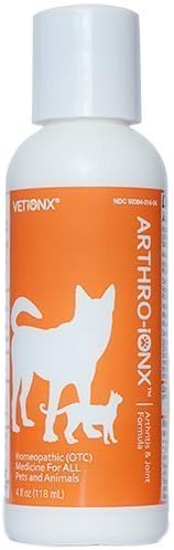 VETiONX Arthro-Ionx - Safe, Natural Joint and Mobility Pain Medication for Pets of All Ages,4 fl OZ by VETiONX