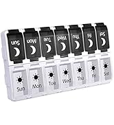 Weekly Pill Organizer 2 Times a Day, GOGOODA Quick Fill Large AM PM Pill Case Holder Daily Medici...