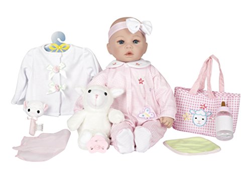 18" collector baby doll playset w/ plush lamb