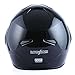 1Storm Motorcycle Street Bike Modular/Flip up Dual Visor Sun Shield Full Face Helmet Glossy Black