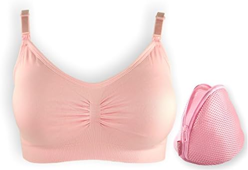 Nursing Bra Comfort+ Womens Maternity Seamless Bralette - Pink, X-Large