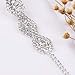Paxuan Silver-Tone Wedding Bridal Bracelets Rhinestone Crystal Bracelet (White)