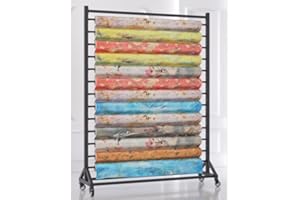 Large Fabric Roll Storage Rack with Adjustable Hanging Rod Commercial Heavy Duty Steel Organizer Holder Large Textile,Commerc